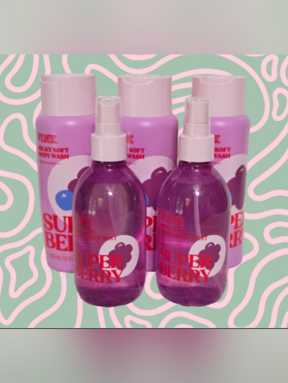 VS PINK Super Berry Bundle 5PC New!!